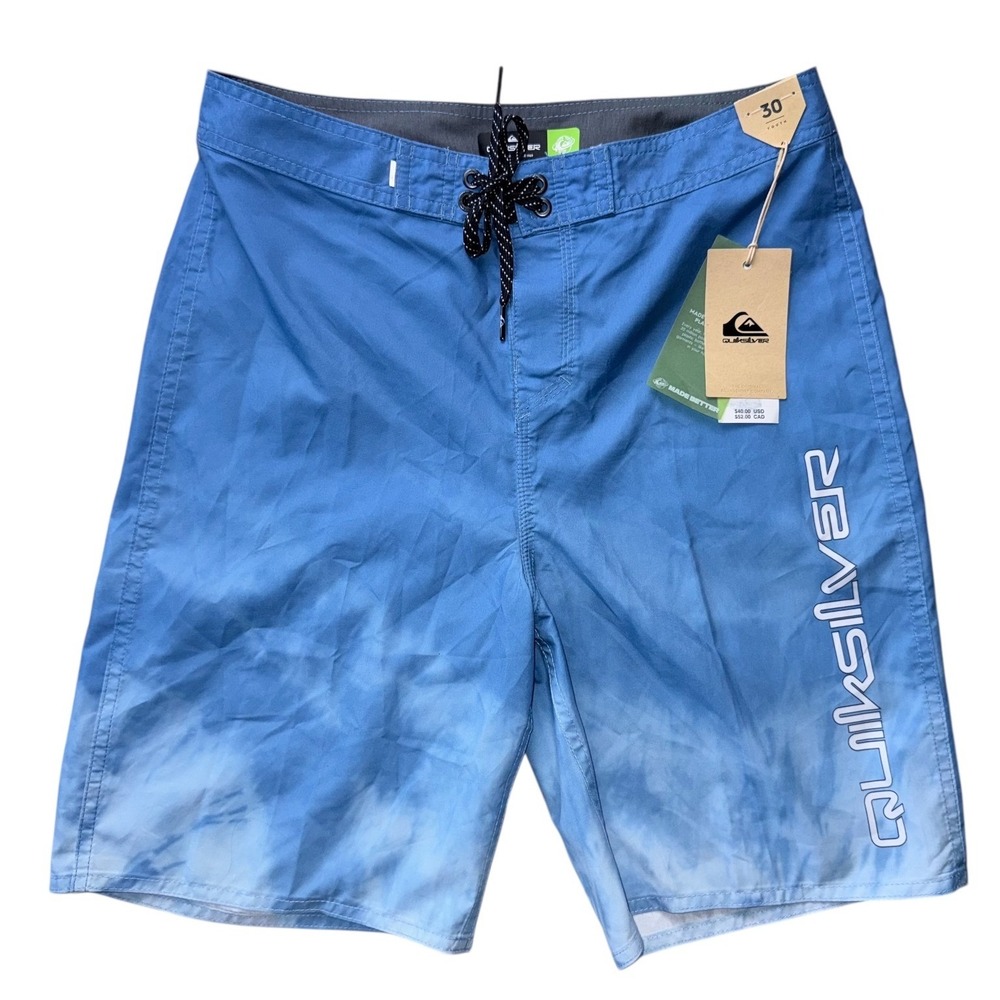 Quicksilver‎ Boys 30 - 16 Blue Tie Die Unlined Board Shorts NWT